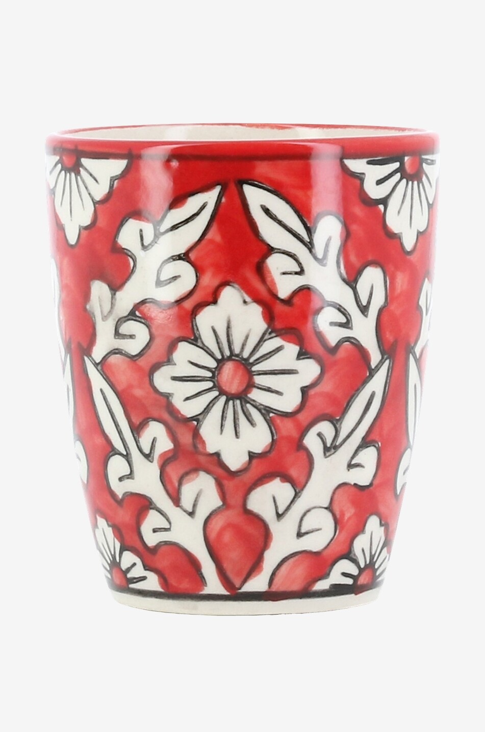 CAROLINE DE BENOIST Mug en céramique Fleur Blanc Maison ROUGE 1