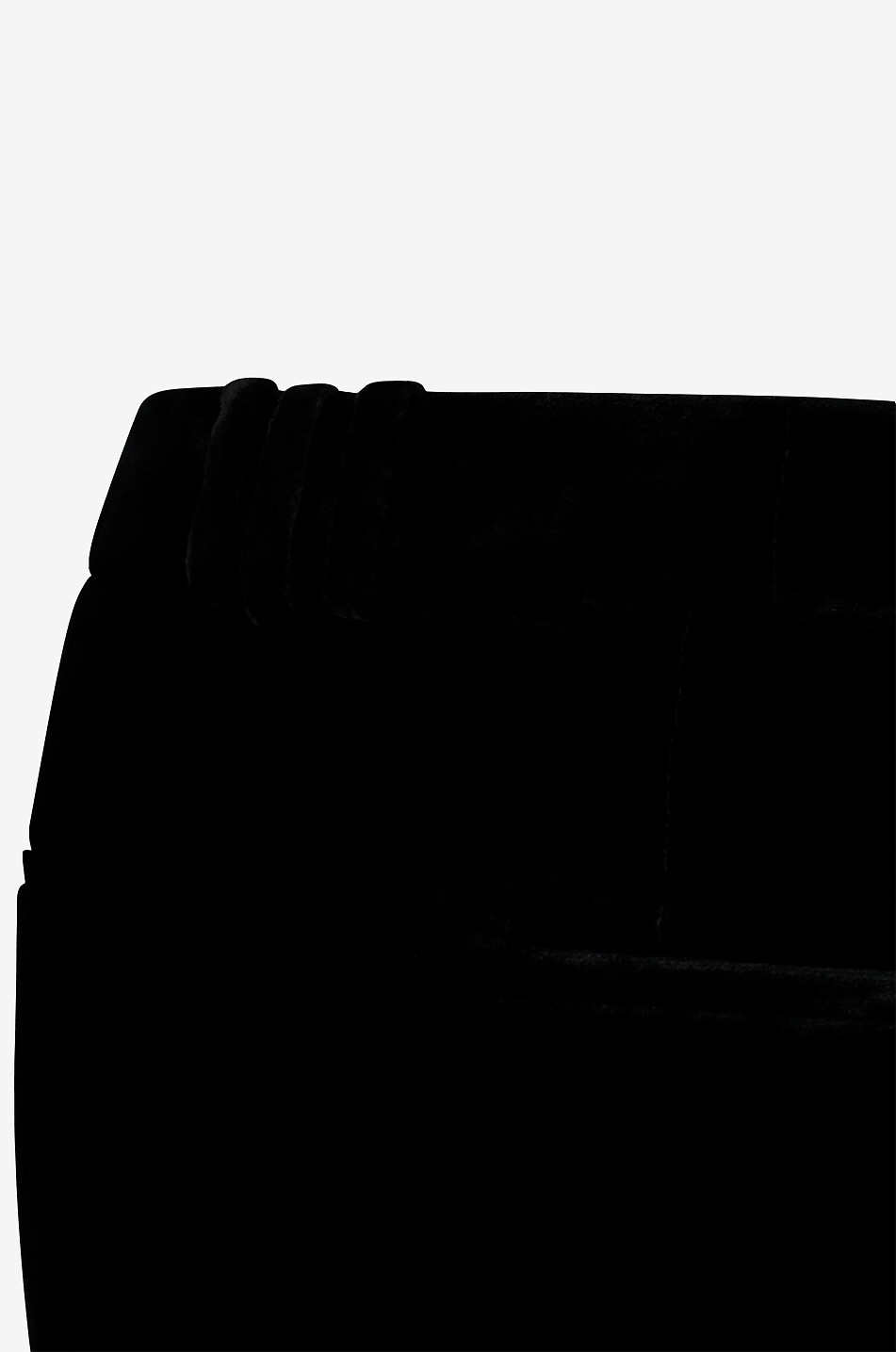 BALMAIN Ausgestellte verkürzte Hose aus Samt Damen SCHWARZ 3