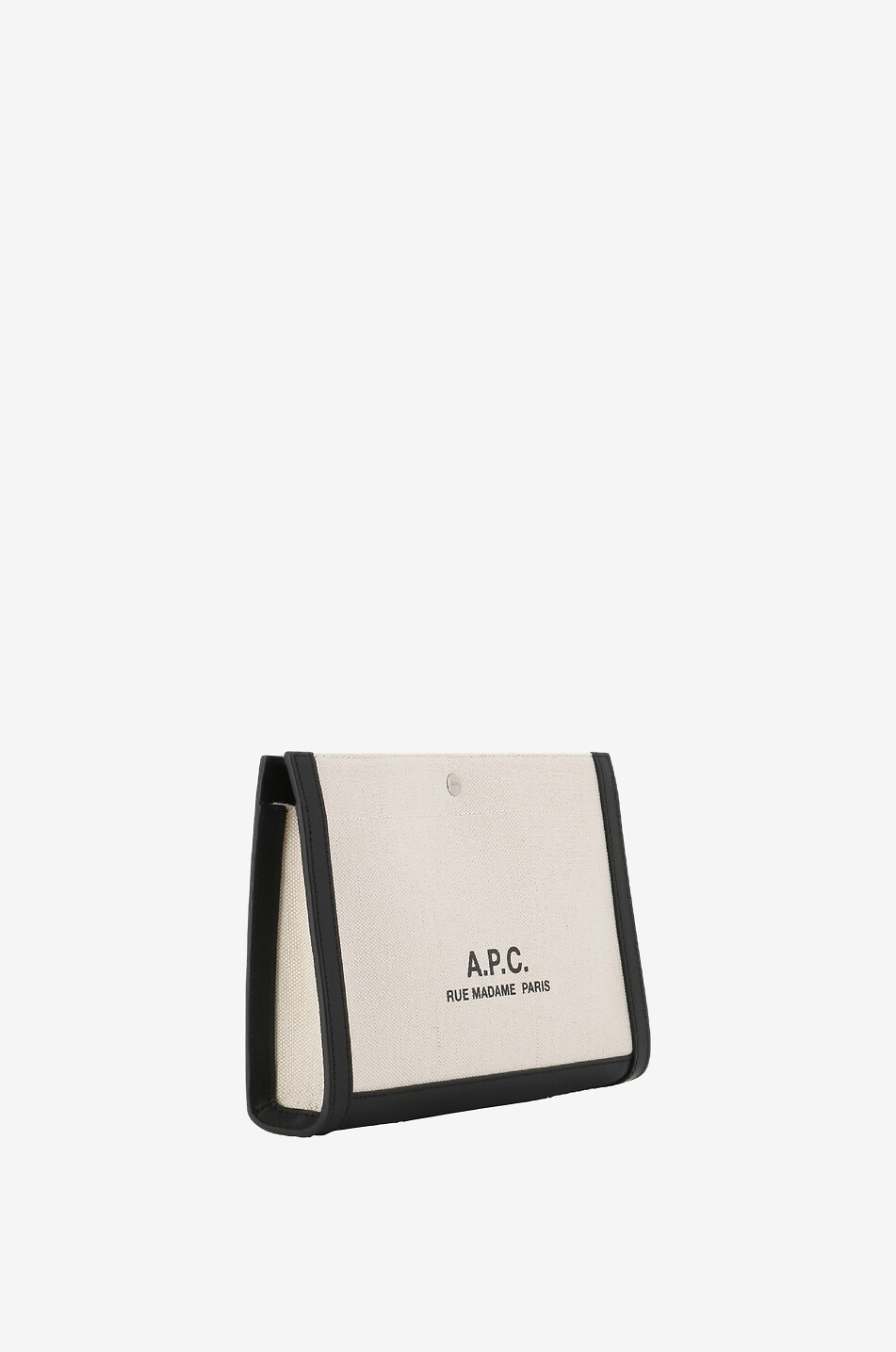 A.P.C. Camille 2.0 canvas and leather zipped pouch Women BEIGE 2
