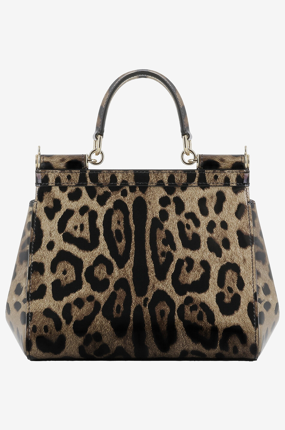 DOLCE & GABBANA Glänzende Leo-Handtasche Sicily Small Kim Kardashian Damen BUNT 4