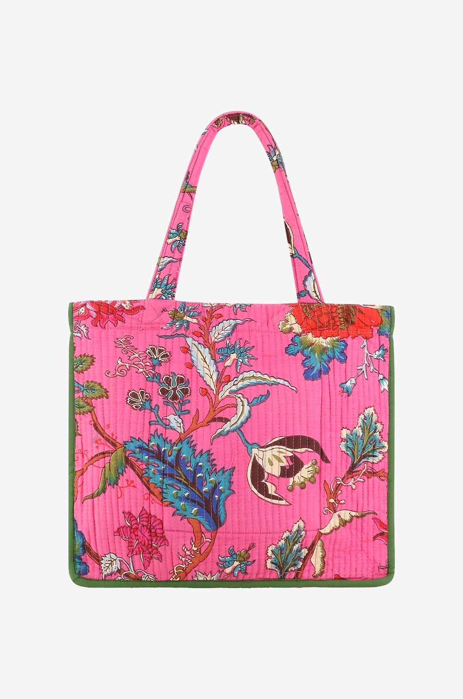 Quilted shops Flower Canvas Shoulder Bag.