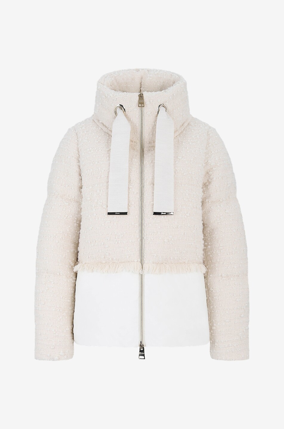 Cotton and virgin wool down jacket