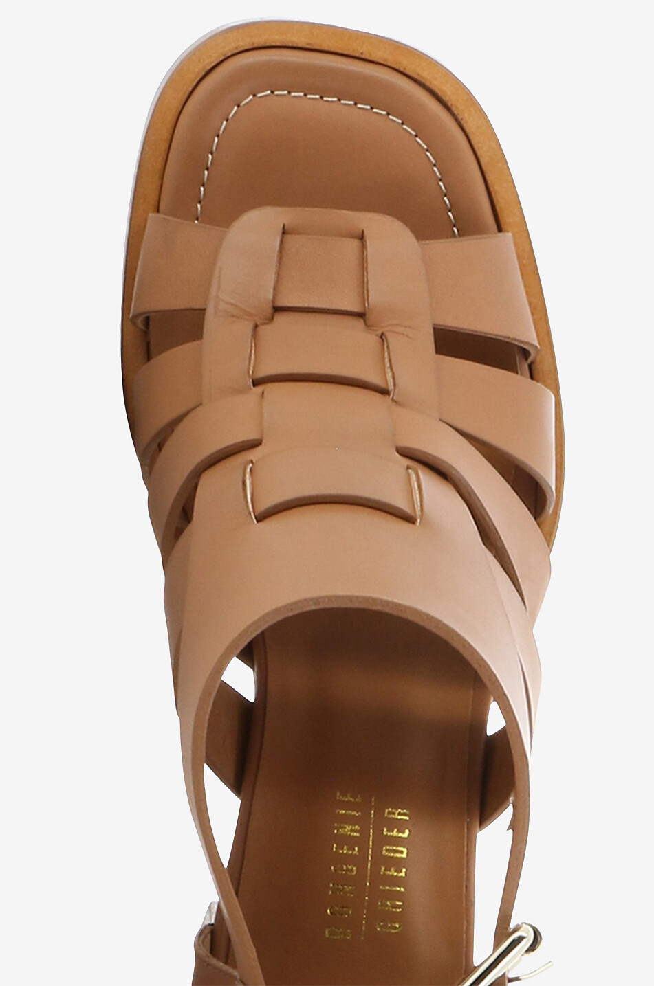 Glattleder-Sandalen mit Blockabsatz Jackson 85