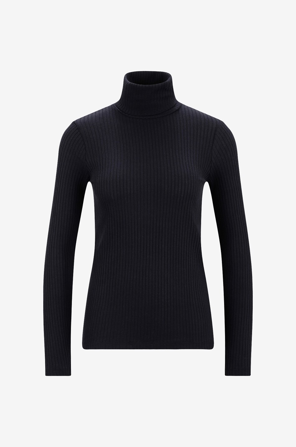MAJESTIC FILATURES T-shirt à col roulé en coton modal et cachemire Femme NOIR 1