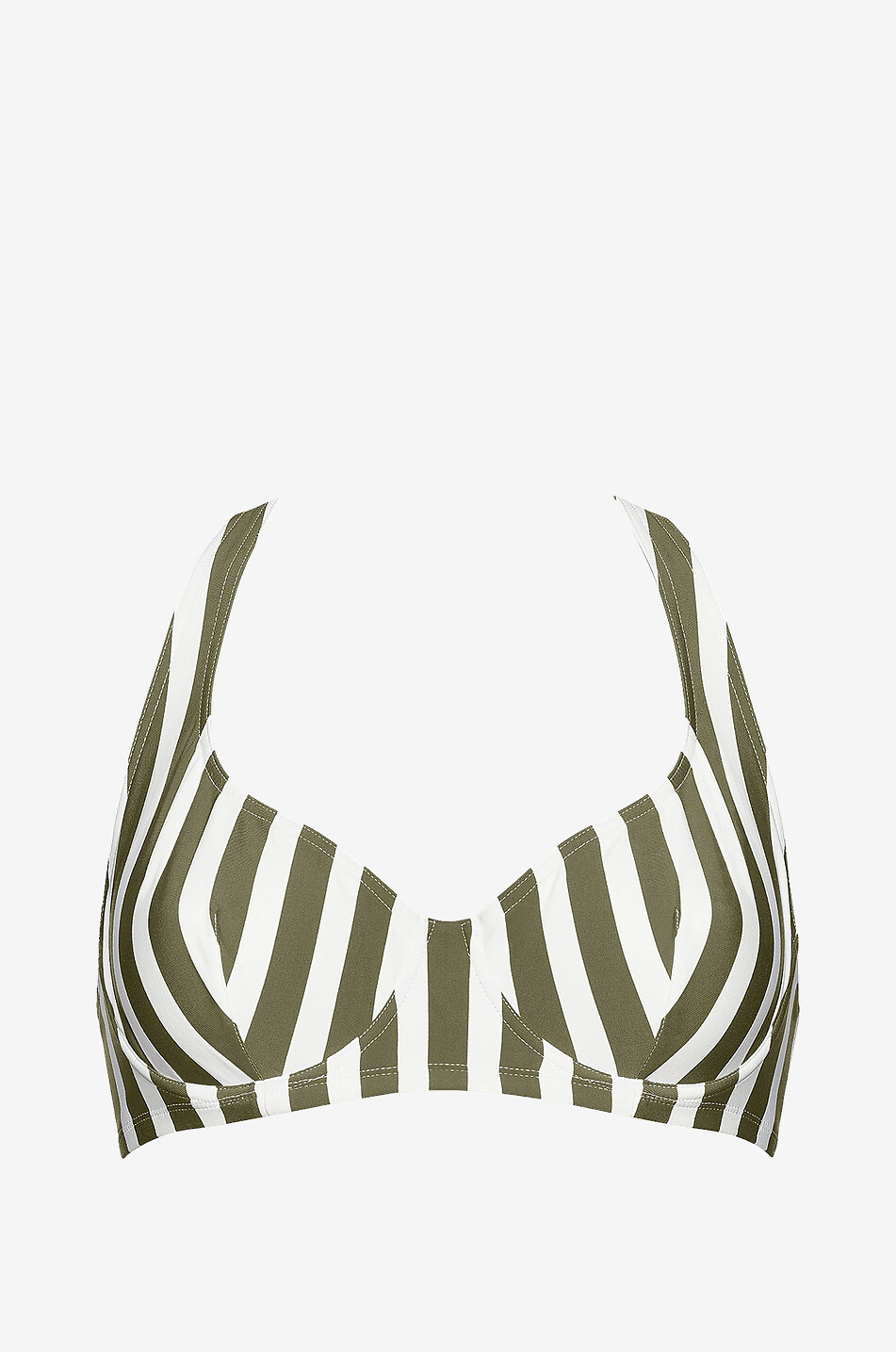 Corazón striped bikini top with underwires