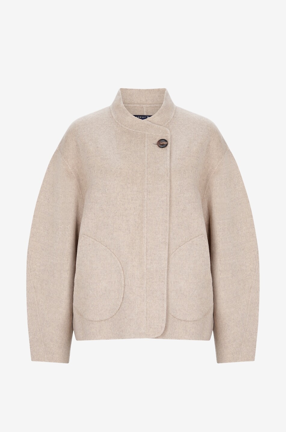 Manteau court boxy en laine Windsor