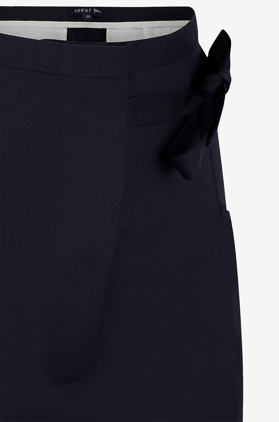 SOEUR Tokyo wide-leg wool gabardine trousers Women DARK BLUE 3