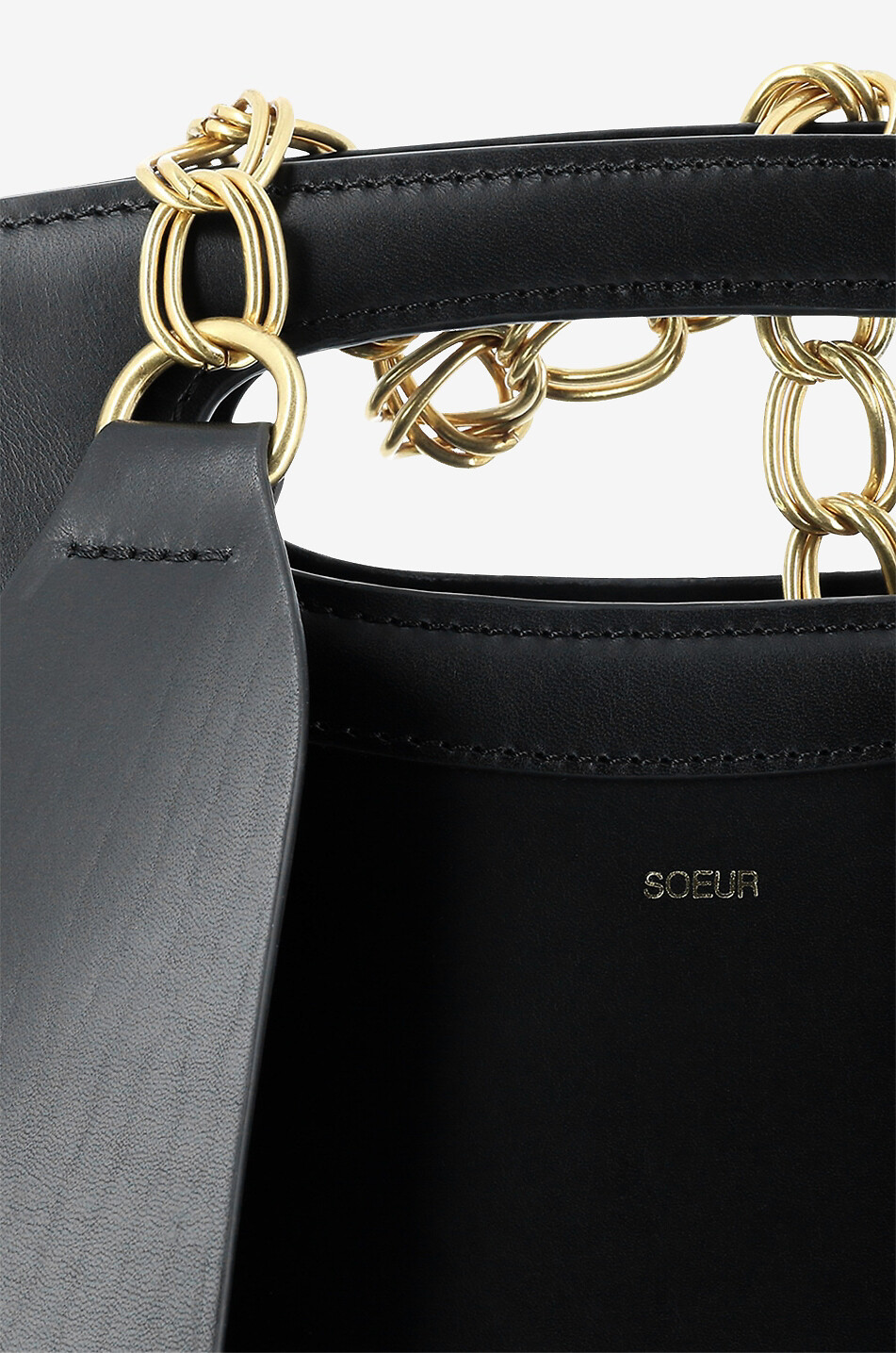 SOEUR Sac à main en cuir de bovin Chéri Femme NOIR 6