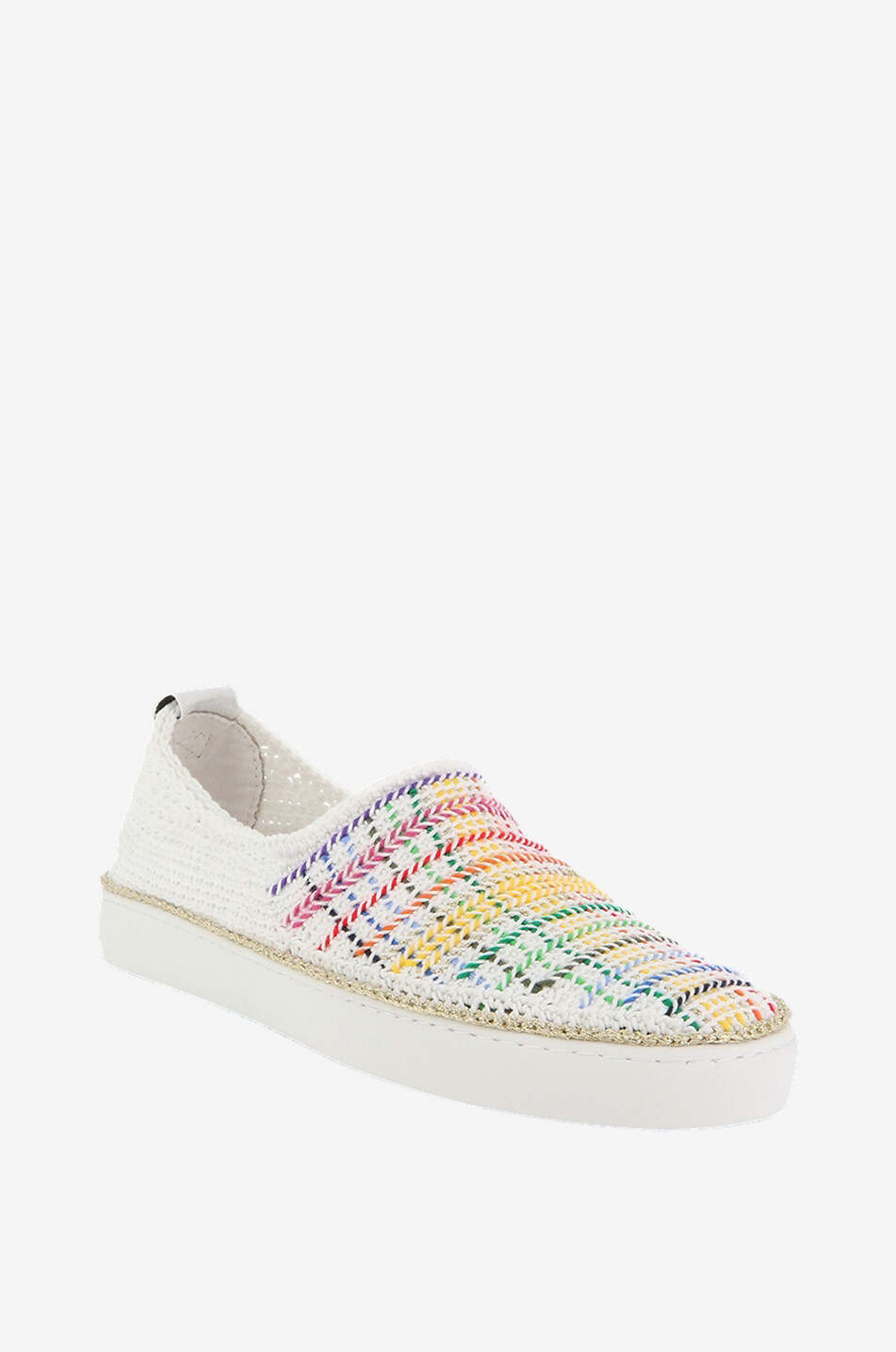 Sparkling Psychedelic crochet slip-on sneakers