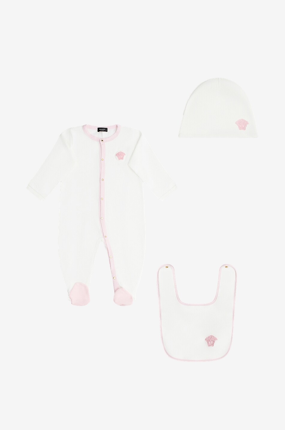 3-teiliges Baby-Set aus Baumwollpiqué Medusa