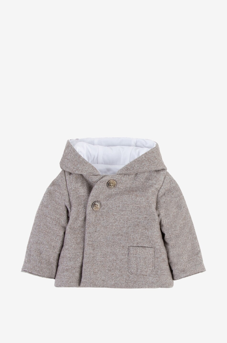 Premier Trousseau baby herringbone flannel coat