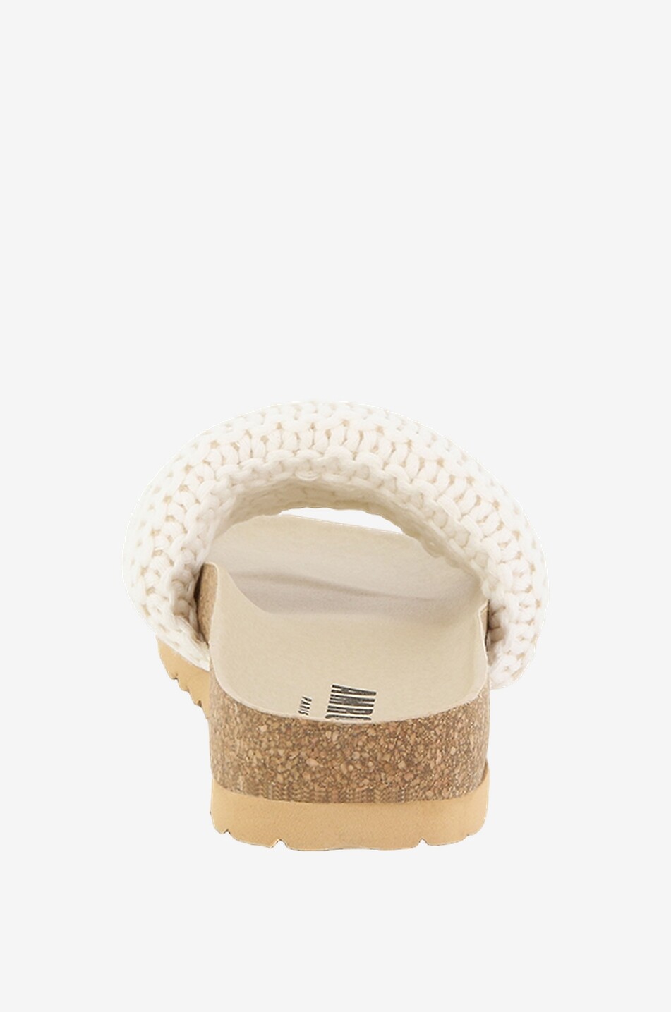 Minimalist cotton and wool knit flat mules