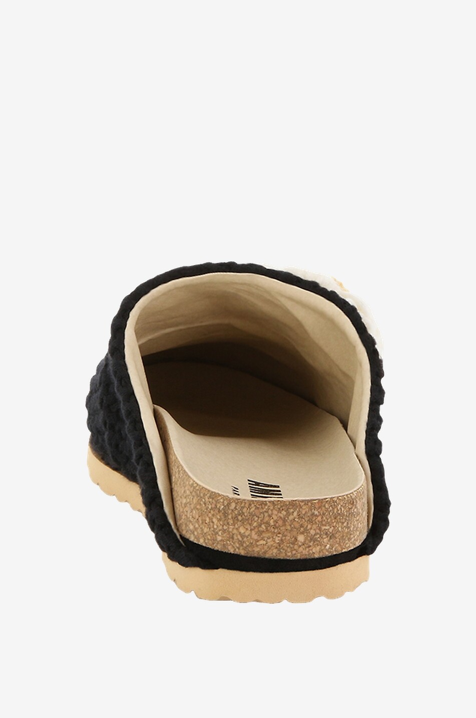 AMROSE Sabots en coton et laine brodés Daisy Femme NOIR 4