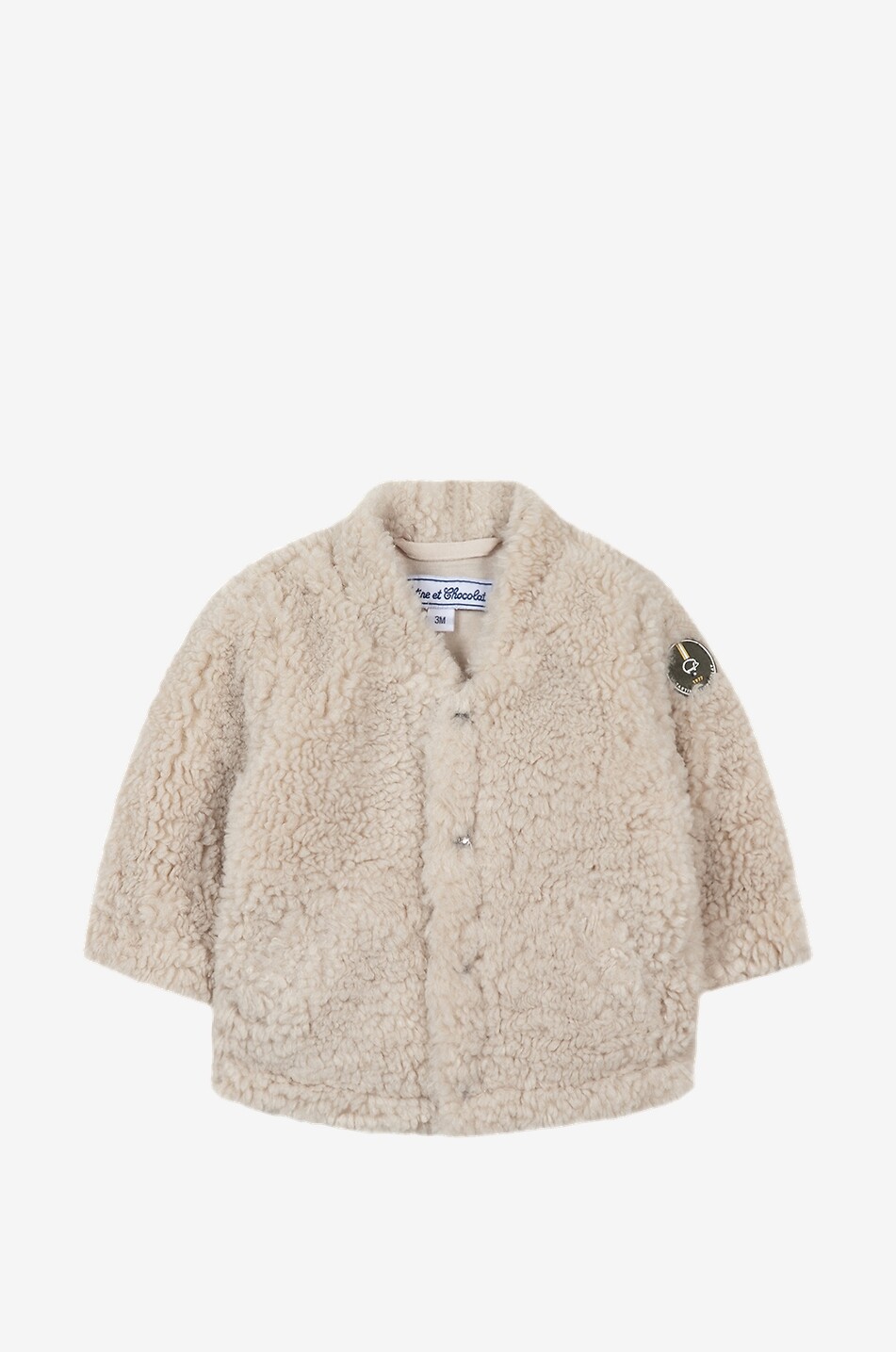 Baby-Teddy-Fleece-Jacke mit Aufnäher