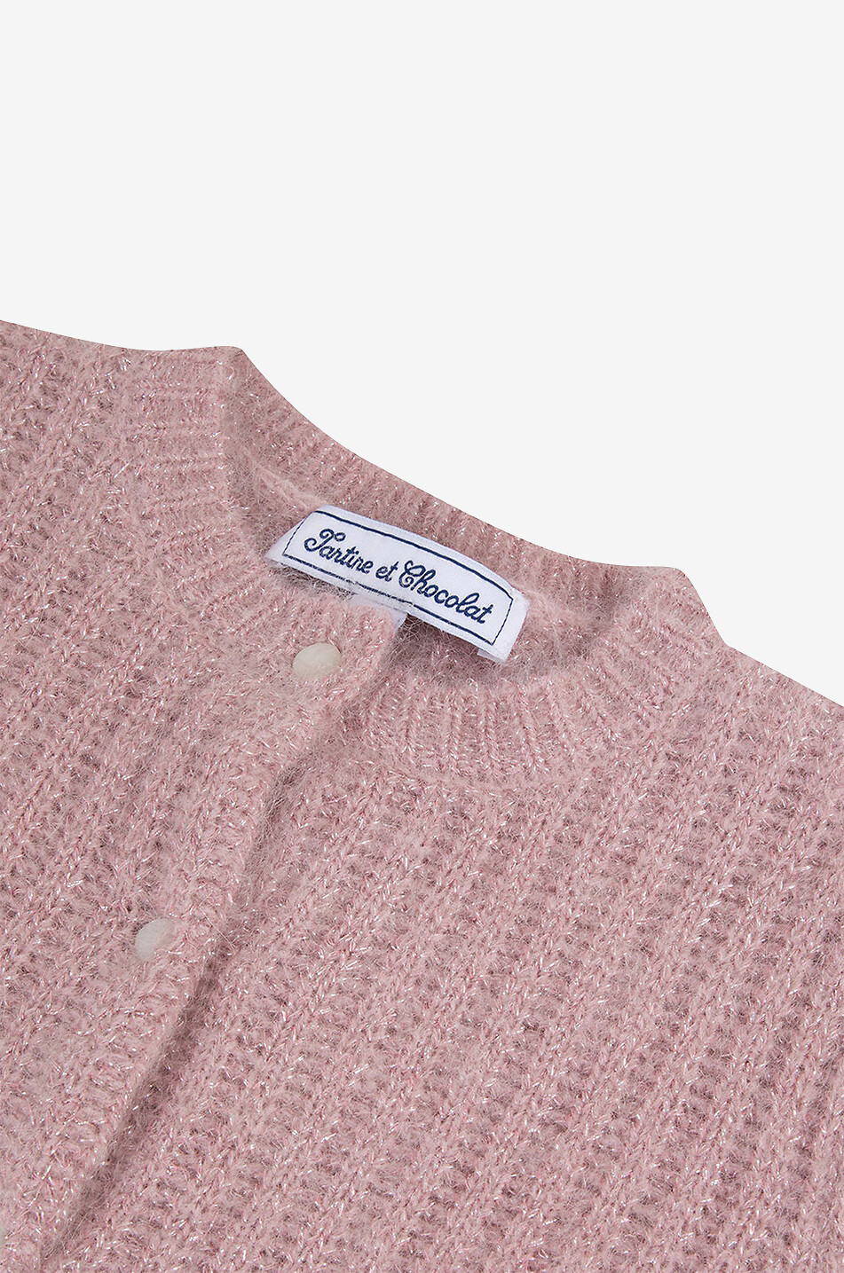 Cardigan fille duveteux scintillant
