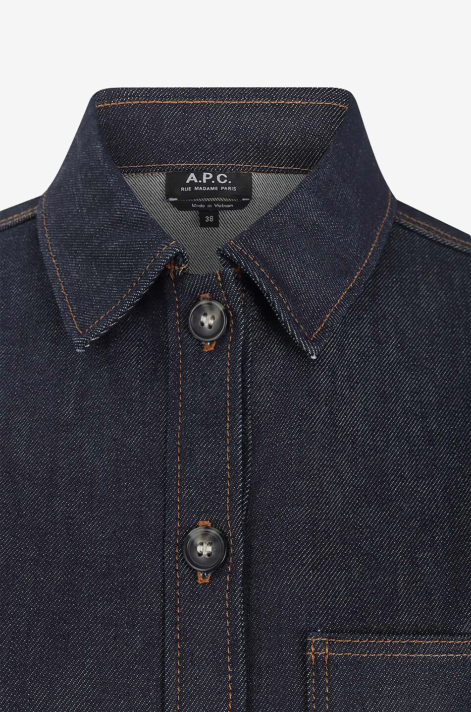 A.P.C. Aurelia mini shirt dress in denim Women DARK BLUE 5