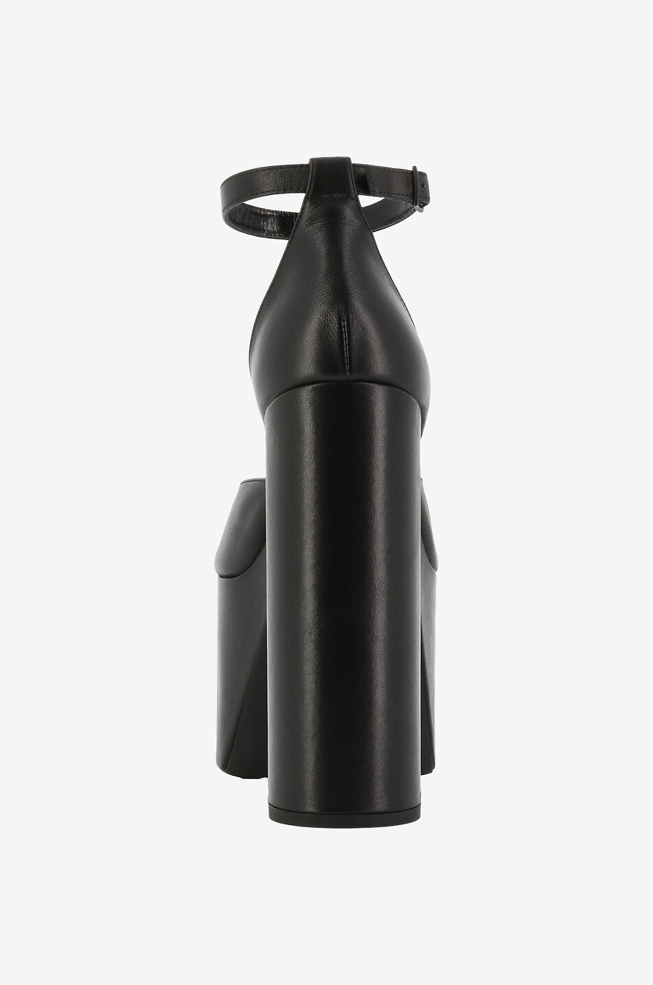 BALENCIAGA Sandales à plateau et talon en cuir lisse Camden 75 Femme NOIR 4