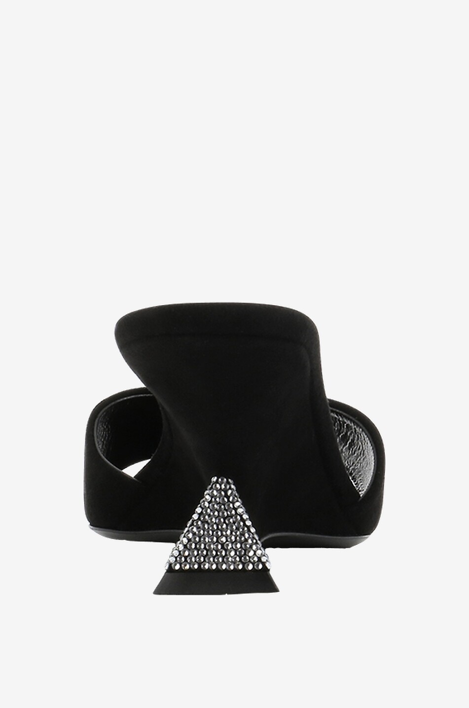 THE ATTICO Offende Wildlederpantoletten Cheope 60 Damen SCHWARZ 4