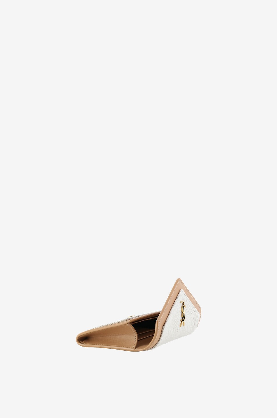 SAINT LAURENT PARIS Mini-Briefumschlag-Brieftasche im Materialmix Gaby Damen BEIGE 3
