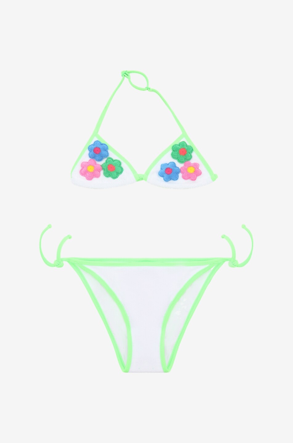 MC2 SAINT BARTH Bikini triangle fille en éponge brodée Holly String Unisexe MULTICOLORE 1
