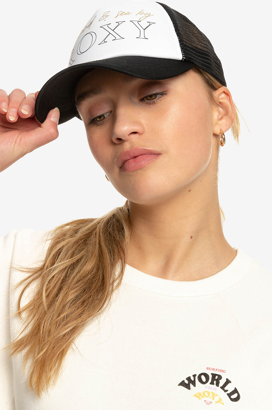 ROXY Casquette en mesh et nylon Your First Trip Femme GRIS FONCÉ 4