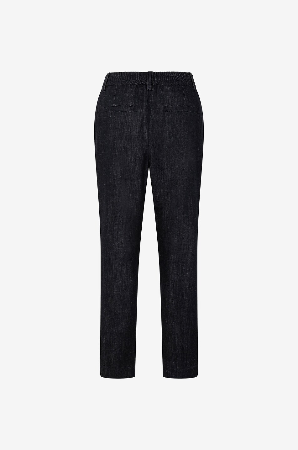 BRUNELLO CUCINELLI Shiny Loop dark-washed denim baggy trousers Women BLACK 2