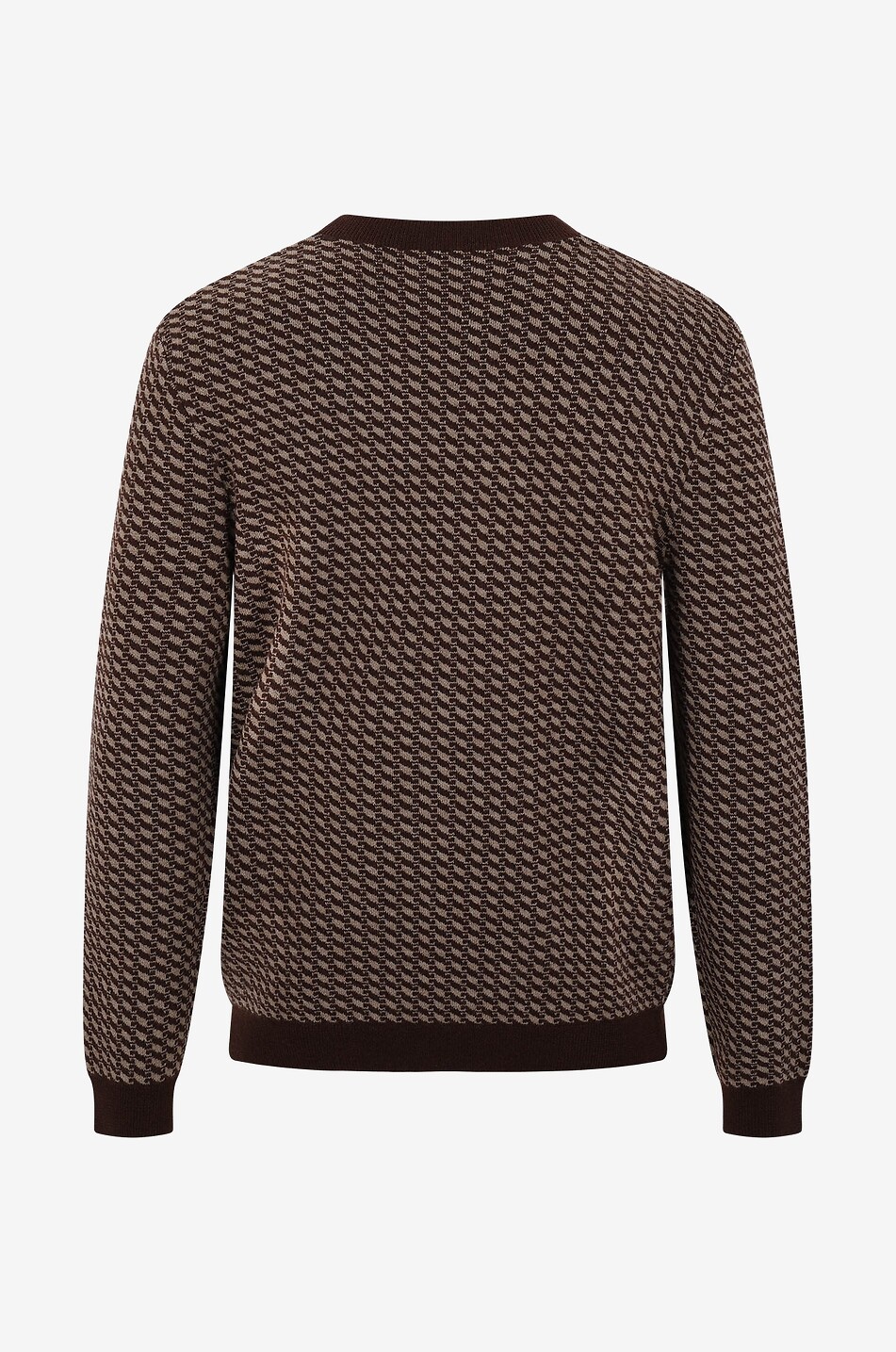 A.P.C. Pull jacquard en laine David Homme MARRON 2