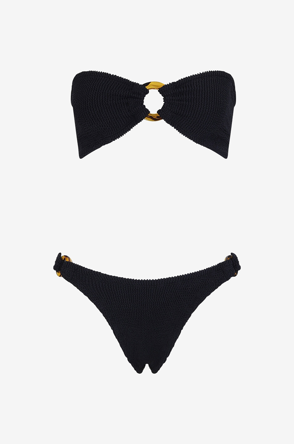 Gloria seersucker bandeau bikini