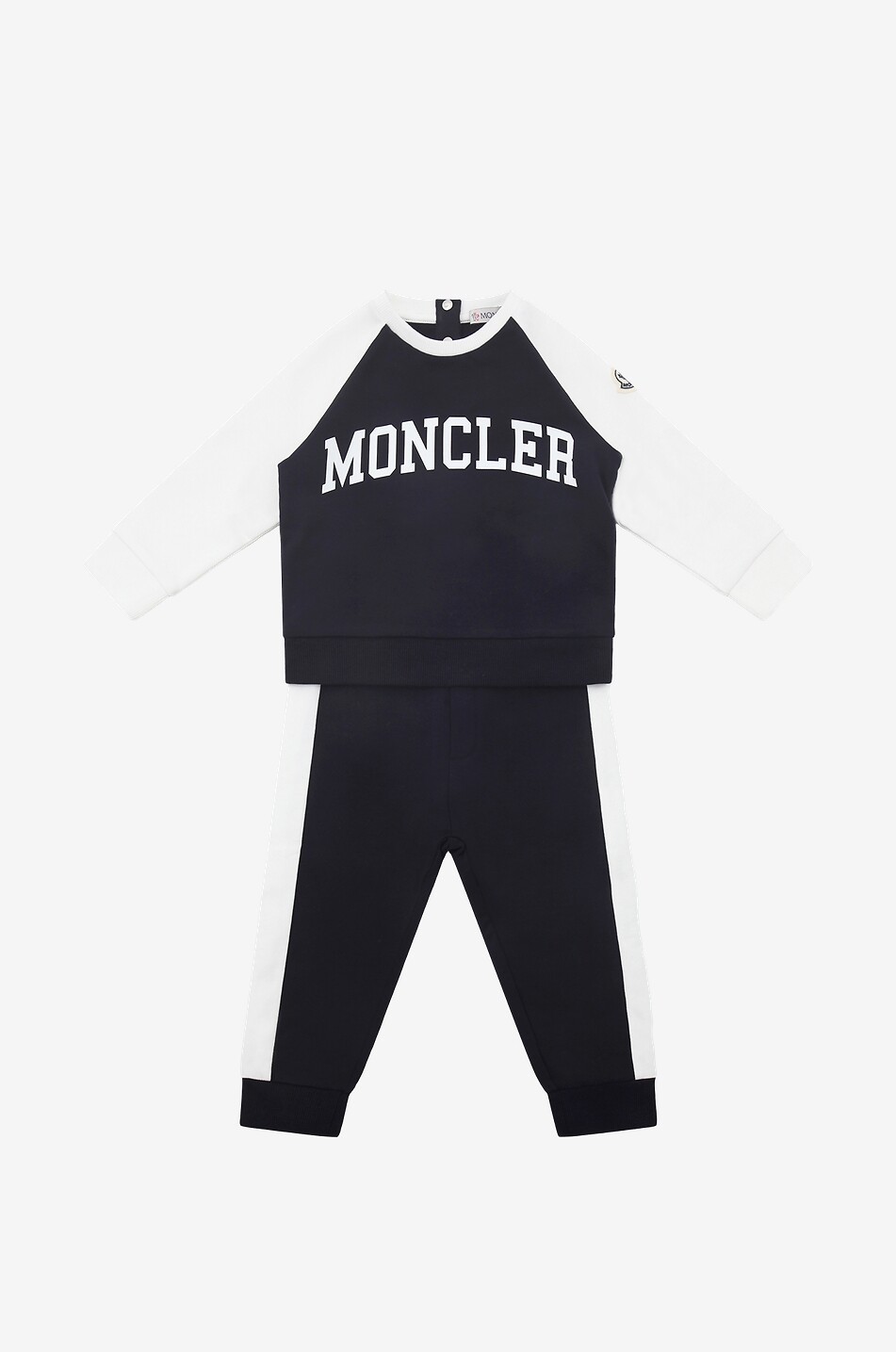 Varsity look baby sweat suit