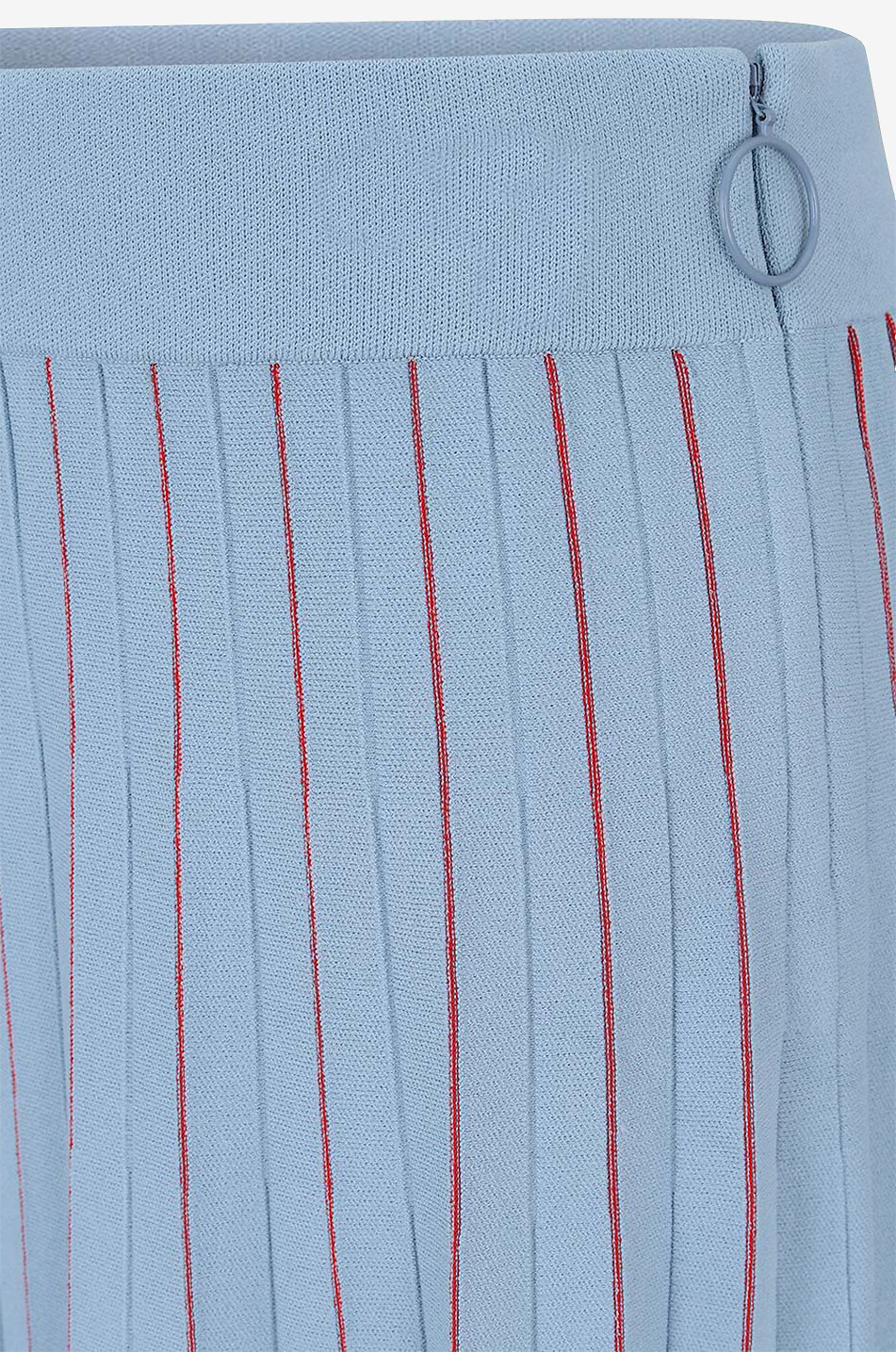 Jupe midi plissée à rayures verticales
