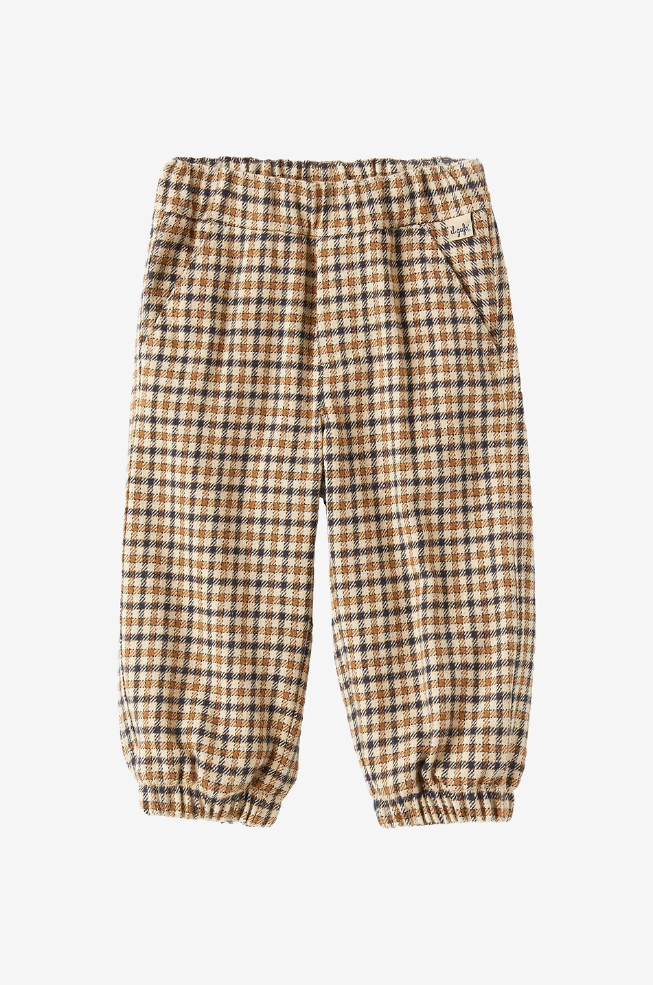 IL GUFO Karierter Baby-Karottenhose aus Flanell Baby DUNKELBLAU 1