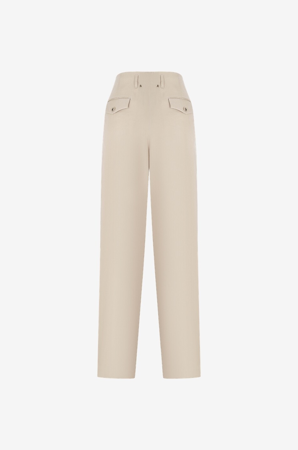 GOLDEN GOOSE Flavia wide-leg wool twill trousers Women BEIGE 2