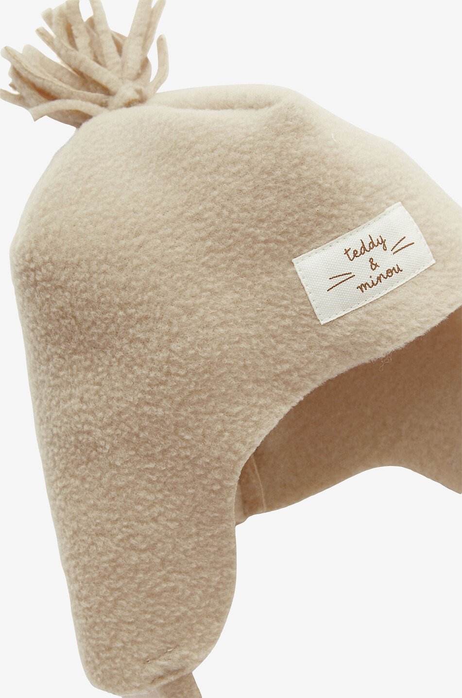 TEDDY & MINOU Baby-Set Mütze Fäustlinge und Schühchen aus Fleece Baby Hellbeige 4
