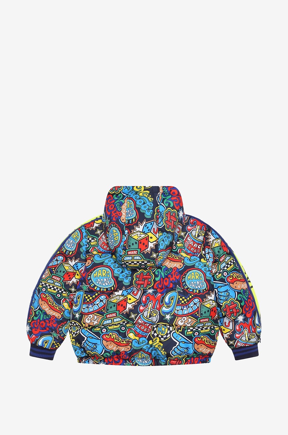 Multi Logos printed boys' down jacket