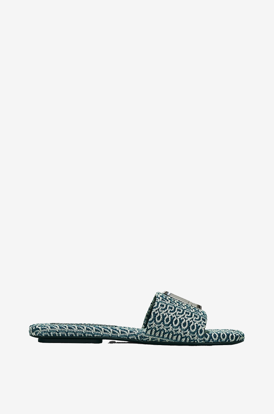 The J Marc Denim Sandal flat mules