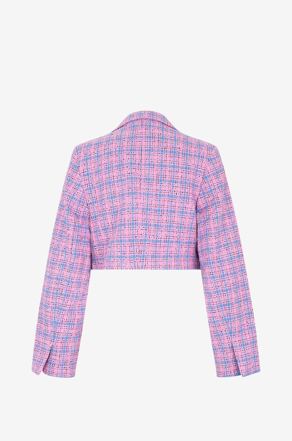 Verkürzte Anzugsjacke aus Tweed Check Suiting