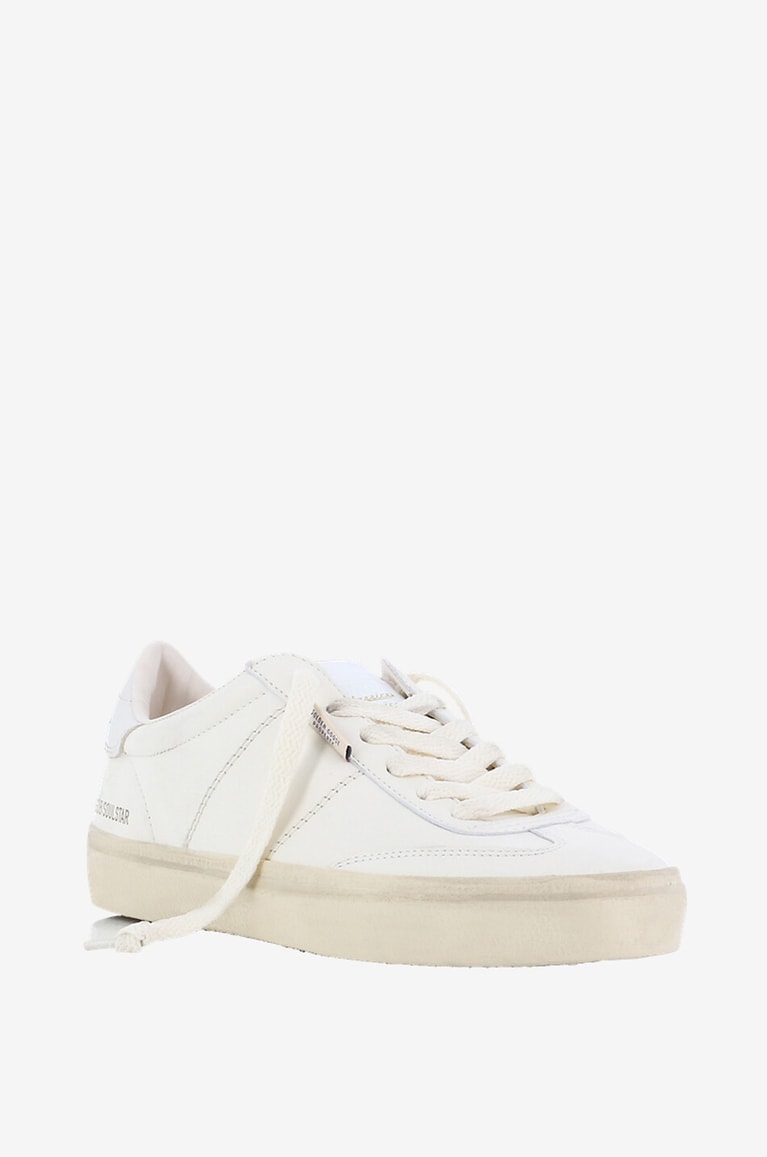 GOLDEN GOOSE Baskets basses à lacets vieillies Soul Star Femme BLANC 1