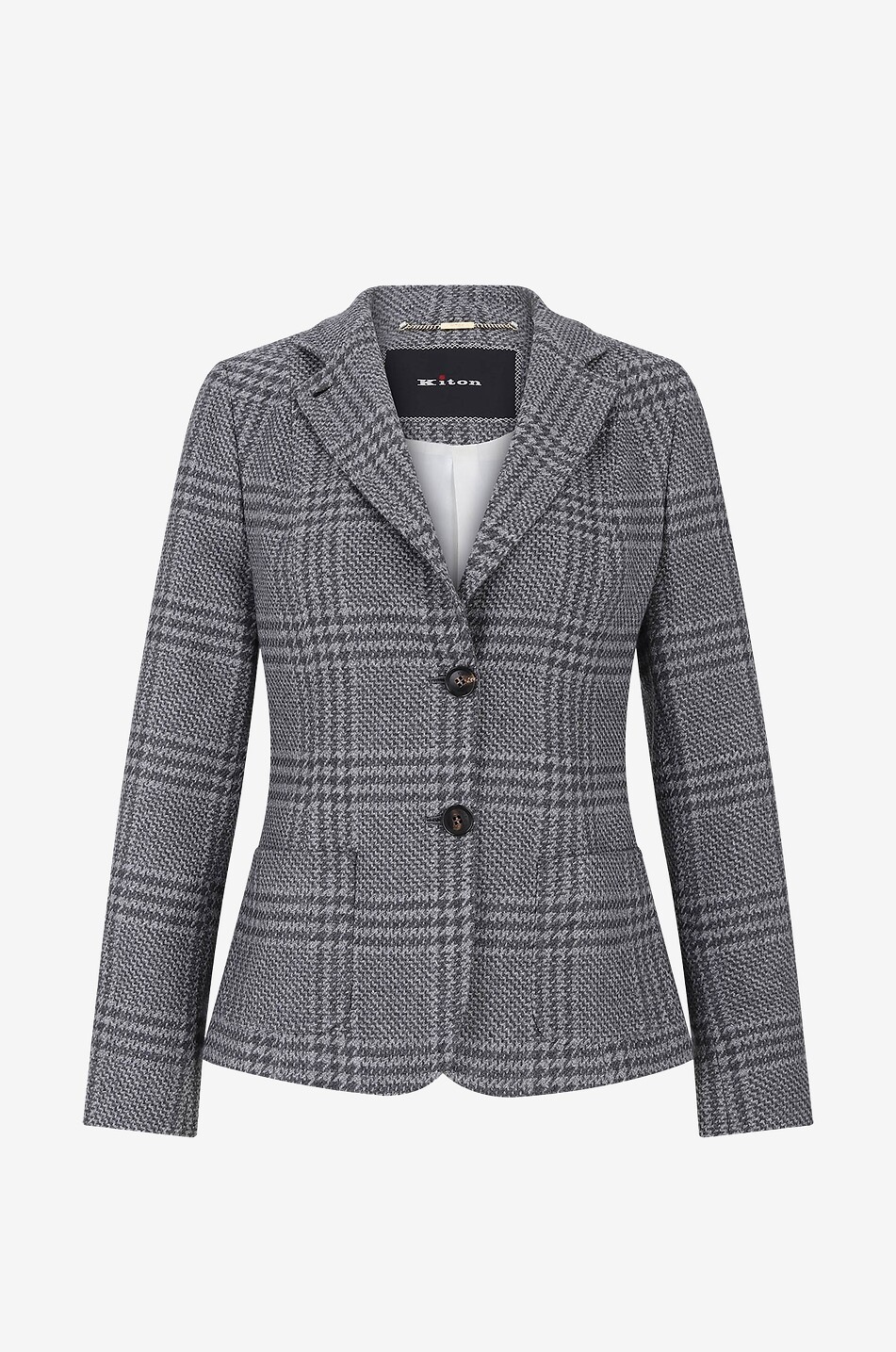 Glen check cashmere and silk blazer