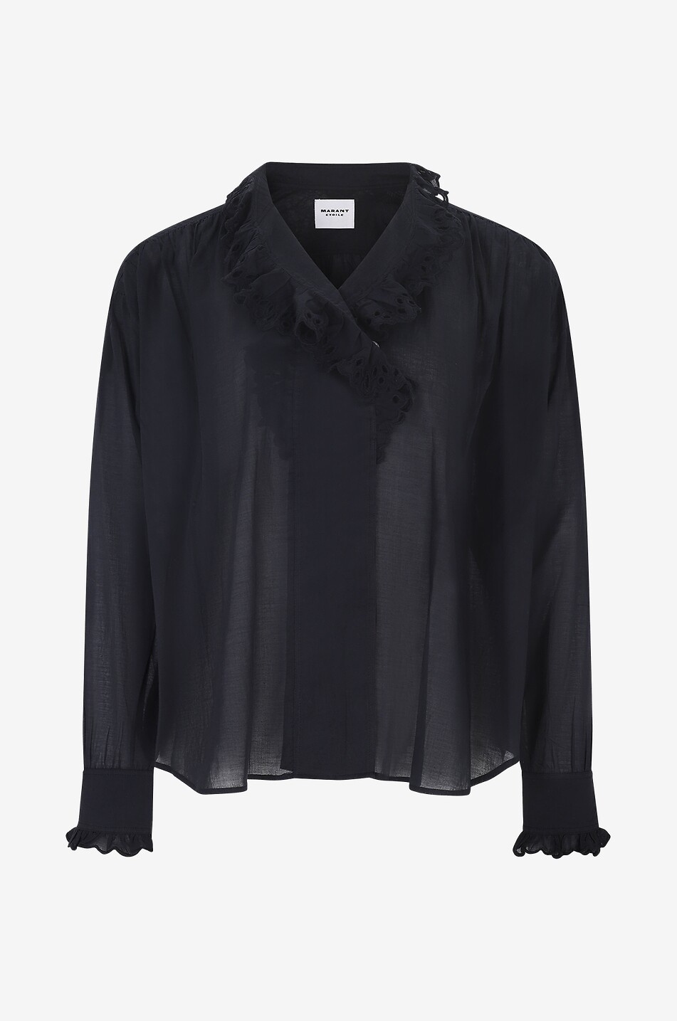 Blouse en voile à broderies Kanio