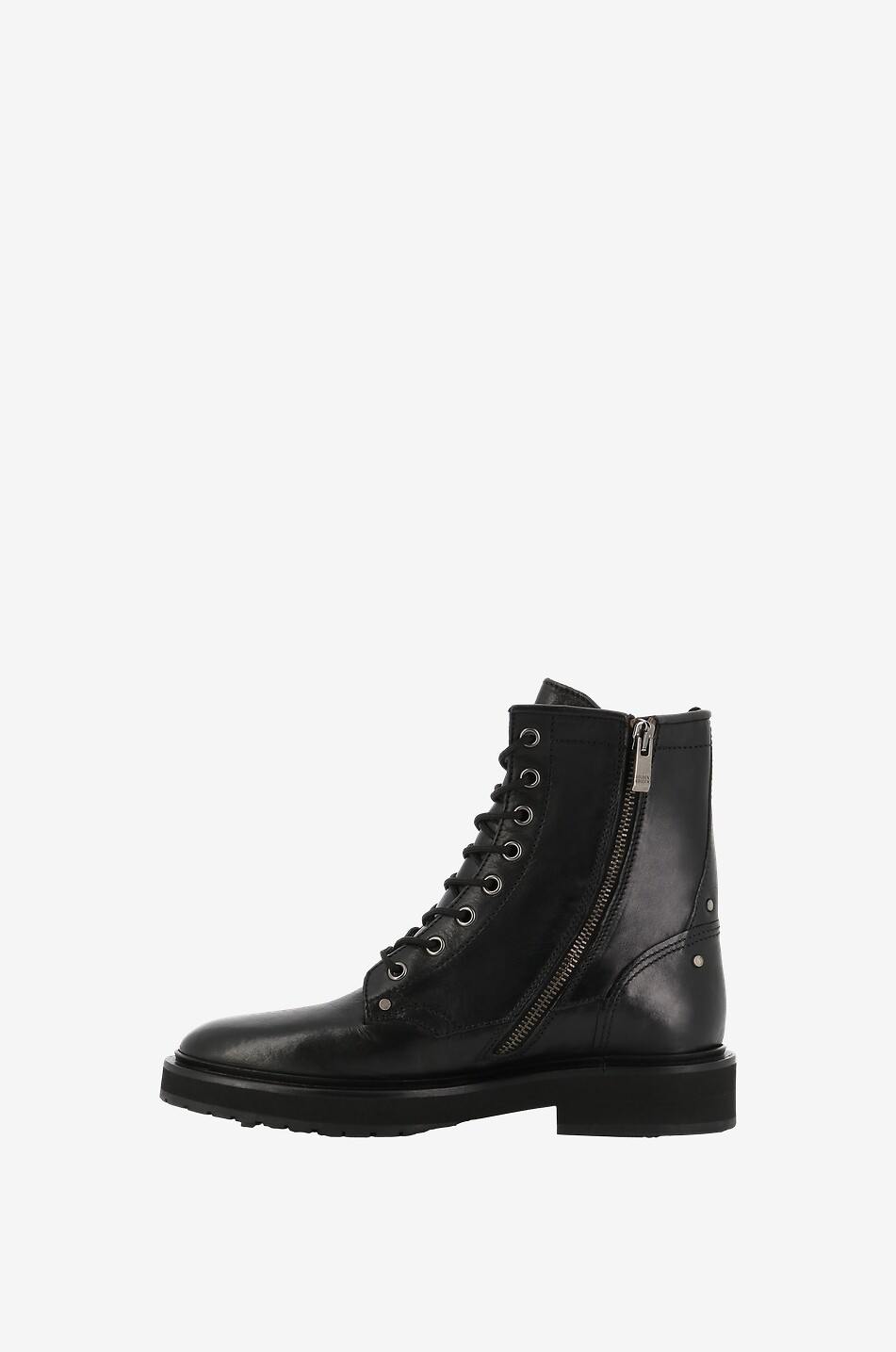 Combat vintage effect lace up ankle boots