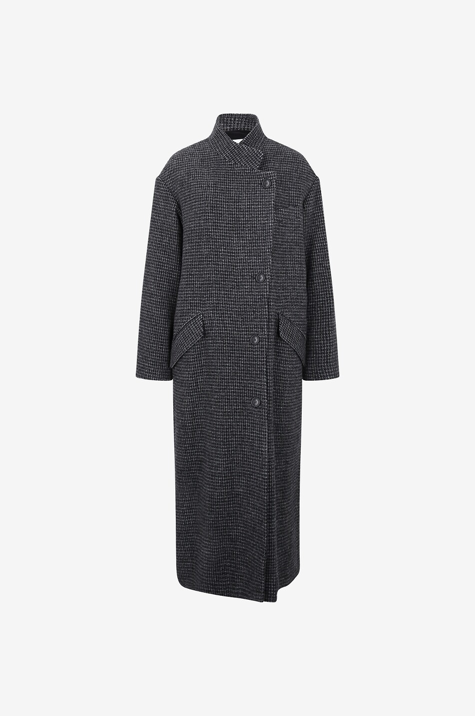 MARANT ETOILE Langer karierter Mantel Sabine Damen GRAU 1