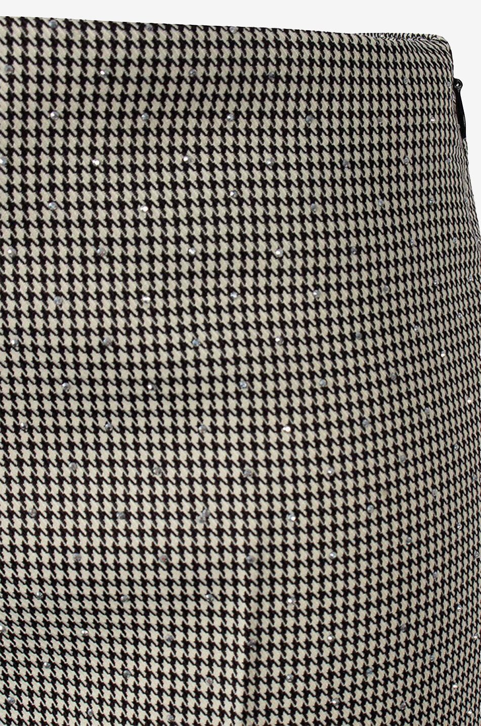 Pantalon large pied-de-poule à cristaux Meghan