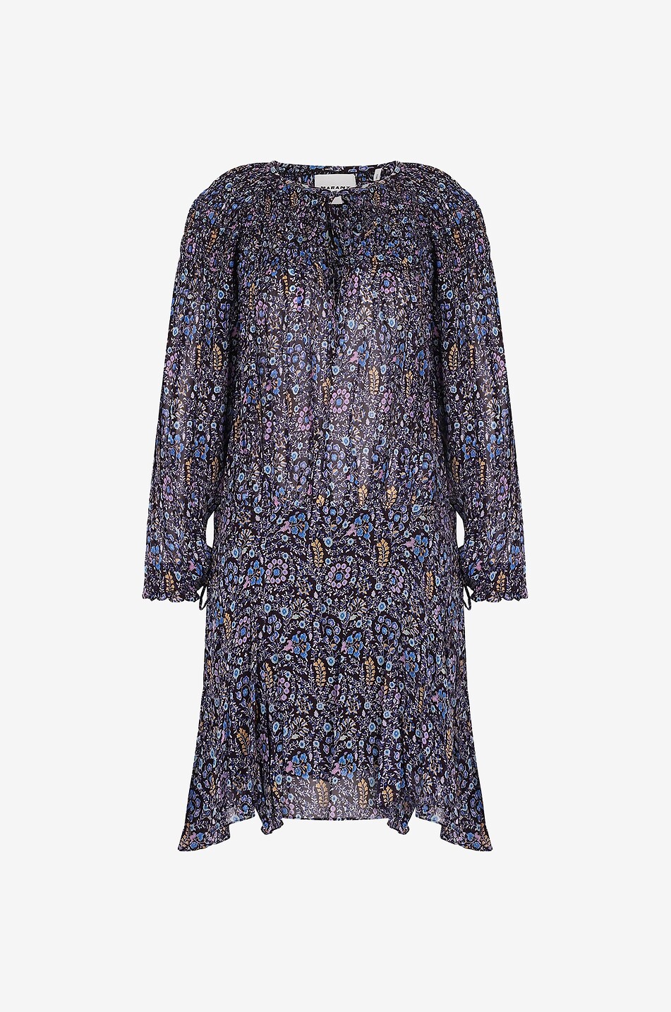 Robe trapèze fleurie courte Noanne