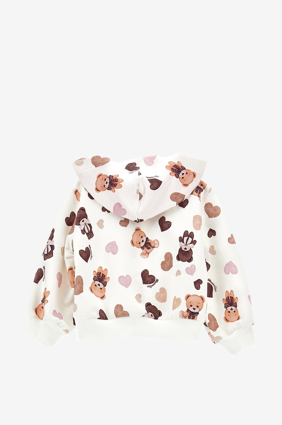 MONNALISA Baby-Kapuzensweatjacke Cuori e Orsetti Baby BUNT 2
