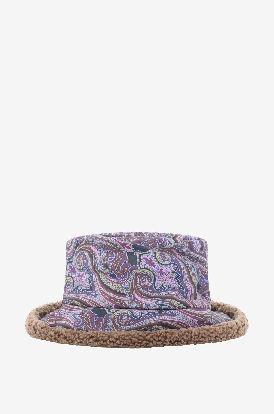GREVI Chapeau cloche réversible motif Paisley et peluche Femme VIOLET 2