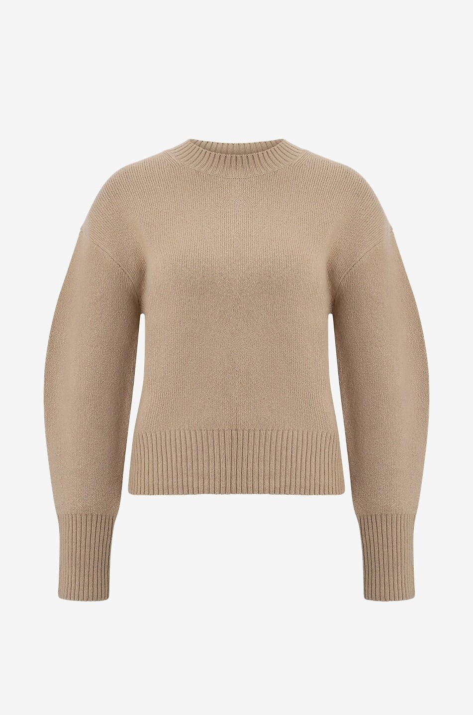 Langärmeliger Pullover mit Rundhalsausschnitt