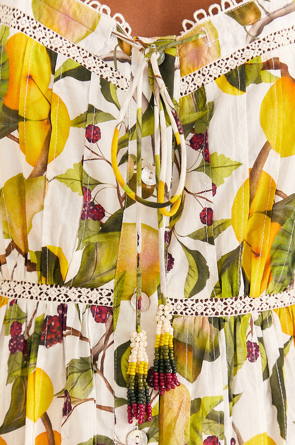 FARM RIO Fruit Orchard printed voile mini dress Women MULTI COLOURED 5