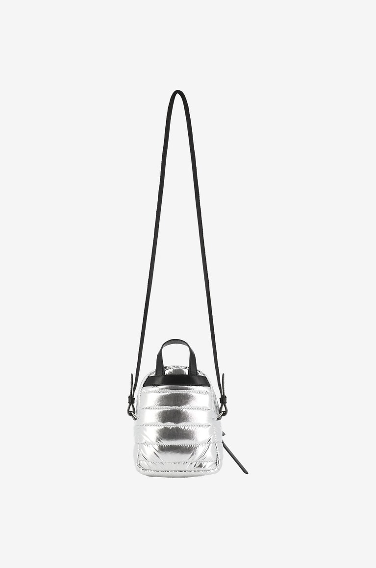 MONCLER Mini-sac porté croisé en nylon métallisé Kilia Small Femme GRIS 3
