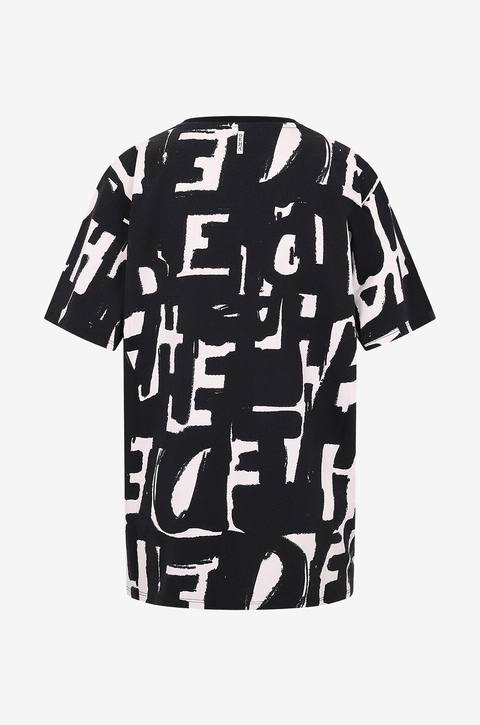 DEHA Weites T-Shirt mit Monogrammprint Damen SCHWARZ 2