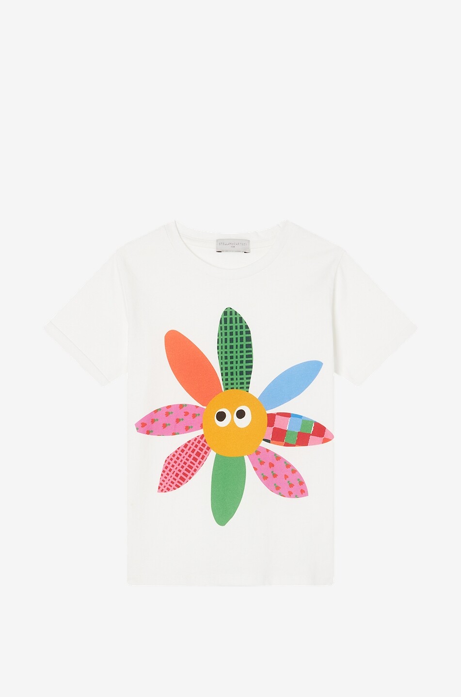 STELLA McCARTNEY KID Patchwork Wildflower girl's short-sleeved T-shirt Girl EGGSHELL 1